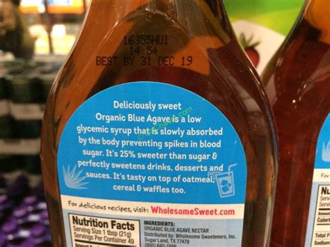 Wholesome Sweeteners Organic Agave Nectar 2/26 Ounce Bottles – CostcoChaser