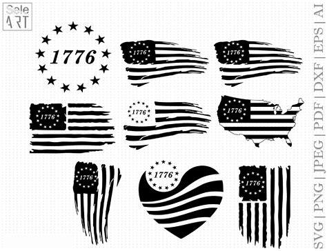 1776 Silhouette Svg