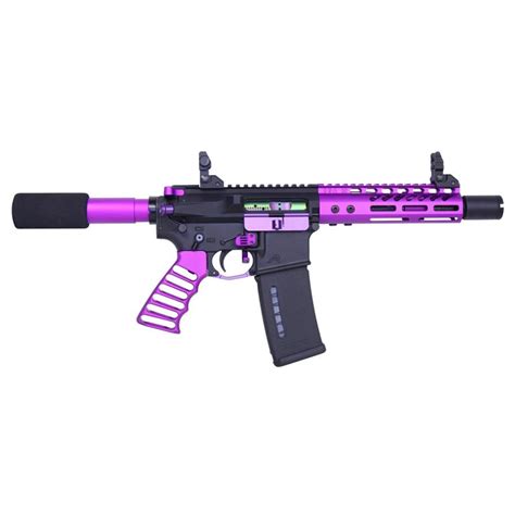 Guntec USA AR-15 Pistol Furniture Set (Anodized Purple) - Tactical ...