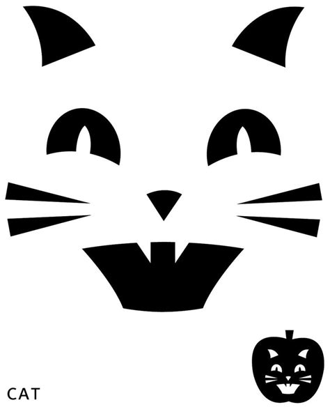 Cat (Pumpkin Stencil - Pumpkin Pattern - Pumpkin Template - Jack-o ...