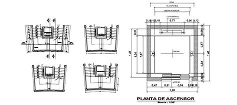 Elevator top view plan detail drawing in dwg AutoCAD file. - Cadbull