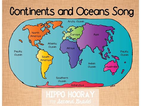 Seven Continents And Five Oceans Map