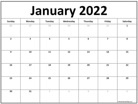 January 2022 calendar | free printable calendars