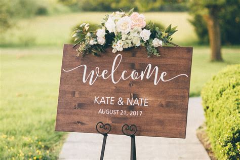 Wedding Welcome Sign Wood Wedding Sign Rustic Wedding | Etsy