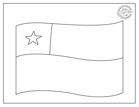 Simple Chile Flag Coloring Page Kids Activities Blog