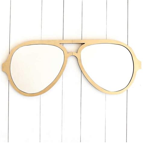 Aviator Sunglasses Wall Mirror in Gold - Etsy | Mirror wall, Aviator ...