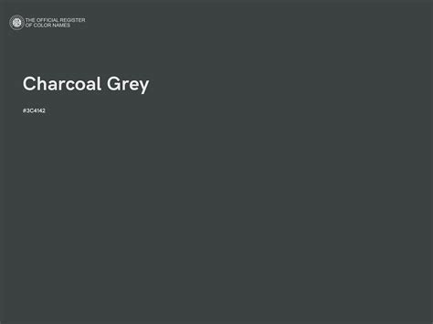 Charcoal Grey color - #3C4142 - The Official Register of Color Names