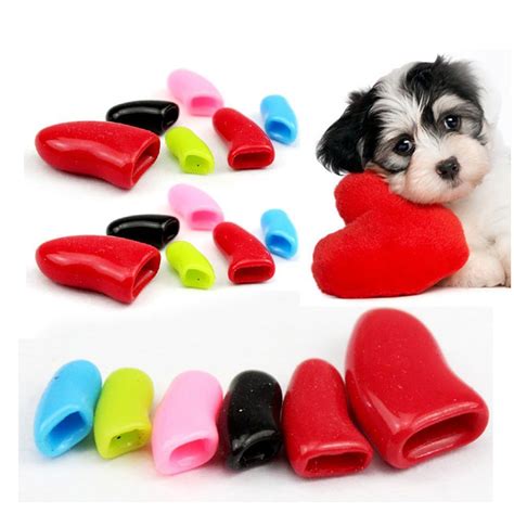 pixshopper | 20pc Soft Rubber Pets Nails Caps Wrap Puppy Dog Cat Paw ...