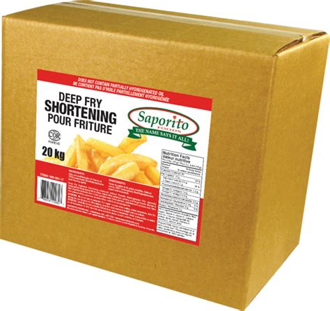 All Vegetable Deep Fry Shortening | Saporito Foods Ltd.