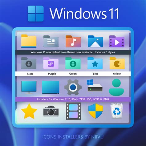 Windows 11 Icon Themes by niivu on DeviantArt