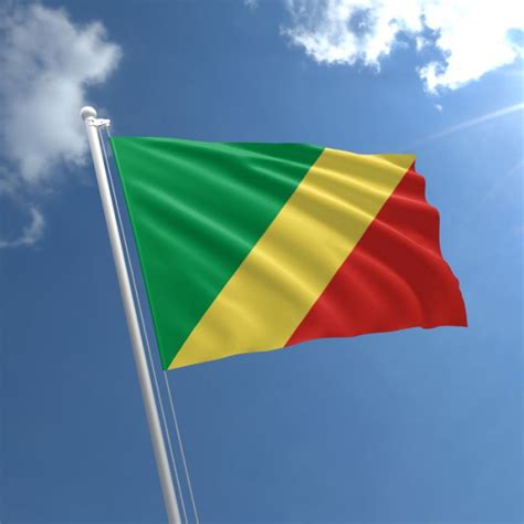 Congo Brazzaville Flag | Flag of Congo Brazzaville | The Flag Shop