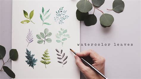 Every Watercolor Leaf You'll Ever Need! w/ Genuine Crafts - YouTube