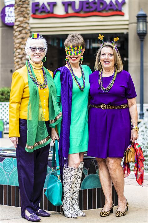 Excellent Outfits Using Mardi Gras Colors for women over 50