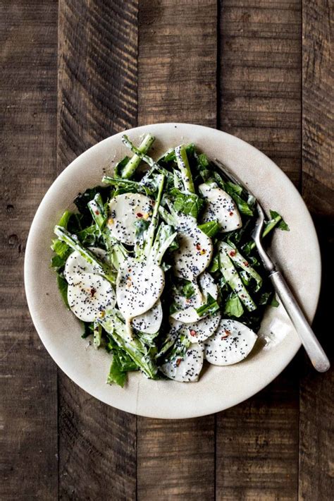 Turnip Salad with Yogurt, Herbs & Poppy Seeds - Dishing Up the Dirt