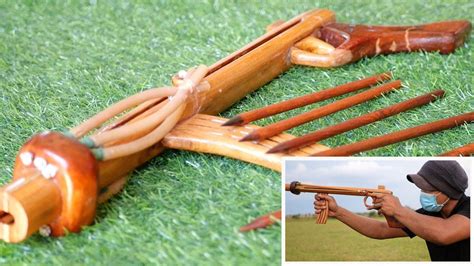 Amazing Wooden Slingshot Gun | The Most Powerful Sling Bow | Wooden DIY ...