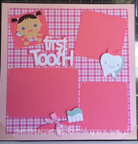 Sweet Irene's Inspirations: Baby's First Tooth Scrapbook Pages