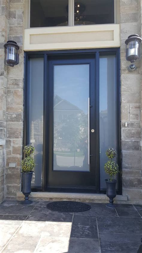 Frosted Glass Front Entry Door Toronto Residential - Modern Doors