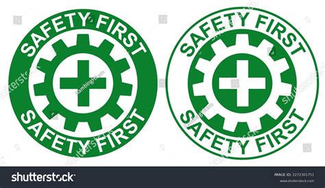 Safety First Logo Design Signage Printable Stock Vector (Royalty Free ...