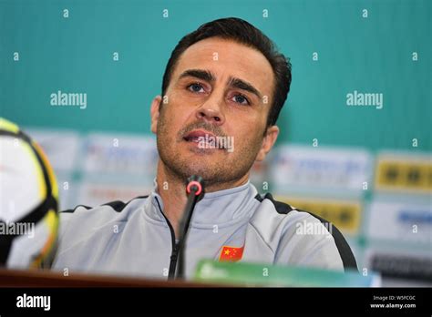 Head coach Fabio Cannavaro of China national football team attends a ...