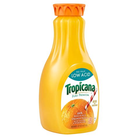 Tropicana Pure Premium Low Acid 100% Juice Orange No Pulp with Vitamins ...