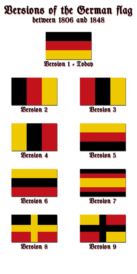 Versions of the German flag by Kristo1594 on DeviantArt