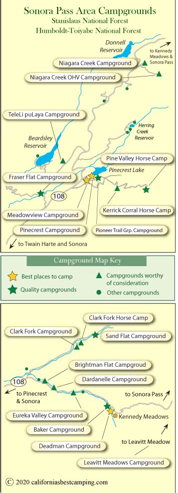 Sonora Pass Campground Map