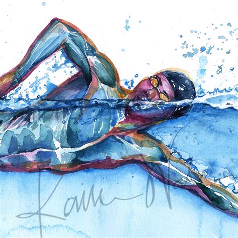 Swimmer's Anatomy Watercolor Print – Lyon Road Art