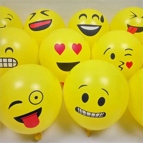 Hot 20pcs12 Inch Latex Expression Balloons Round Smiley Face Balloon ...