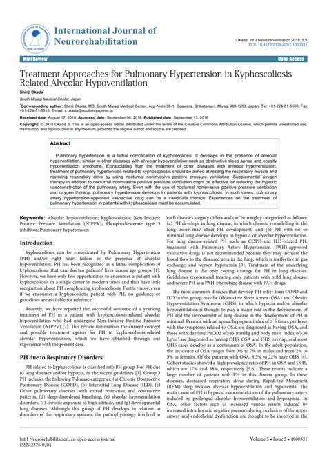 (PDF) Treatment Approaches for Pulmonary Hypertension in Kyphoscoliosis ...