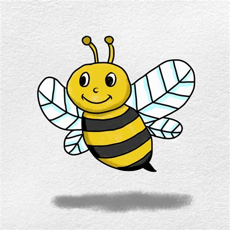 Honey Bee Drawing For Kids