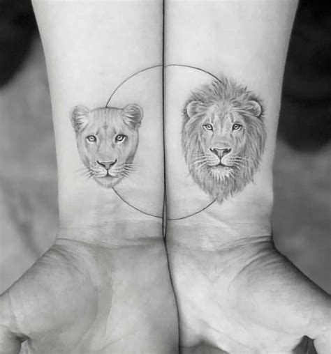 Lion and lioness tattoo - tiklobad