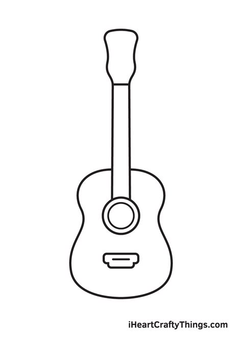 Guitar Drawing — How To Draw A Guitar Step By Step