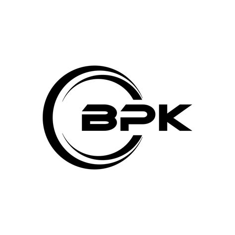 BPK letter logo design in illustration. Vector logo, calligraphy ...