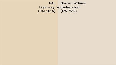 RAL Light ivory (RAL 1015) vs Sherwin Williams Bauhaus buff (SW 7552 ...