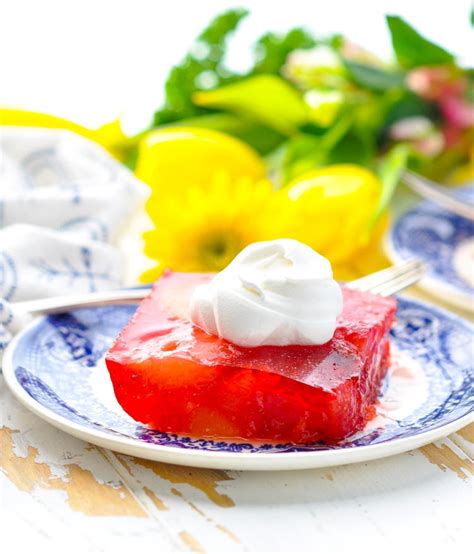 Strawberry Sunshine Jello Salad | FaveHealthyRecipes.com