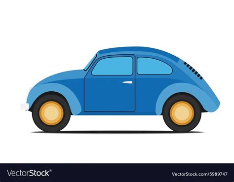 Blue car vector image | Car vector, Car, Blue car