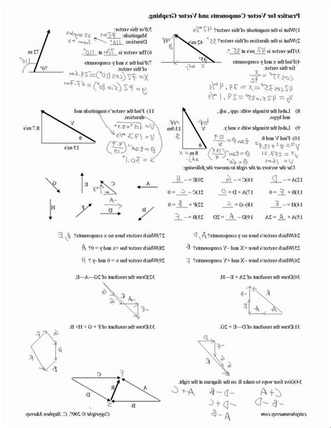 50 Vector Addition Worksheet with Answers | Chessmuseum Template ...