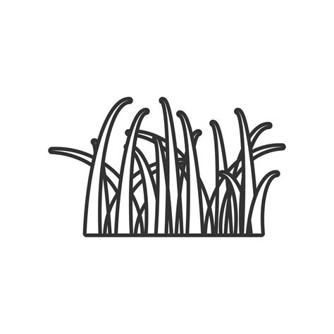 Grass icon in flat style. Eco lawn vector illustration on white ...