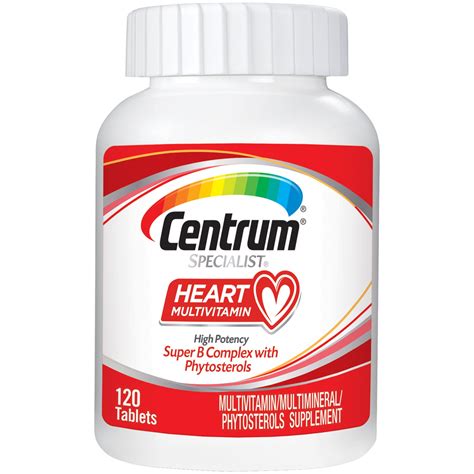 Centrum Specialist Heart Health Vitamins and Phytosterols Supplement ...