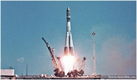 The launch of Vostok spacecraft