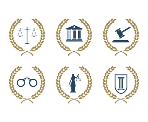 Lawyer Logo Vector With Wreath Vector Art & Graphics | freevector.com