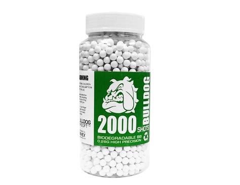 Bulldog Biodegradable 2000 Airsoft BB Pellets 0.28G (White) GB028 ...