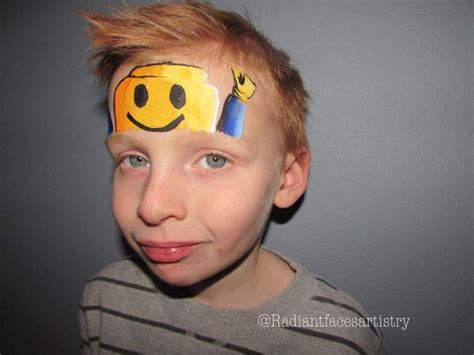 Lego face paint. Recreated! Lego man | Face painting halloween, Lego ...