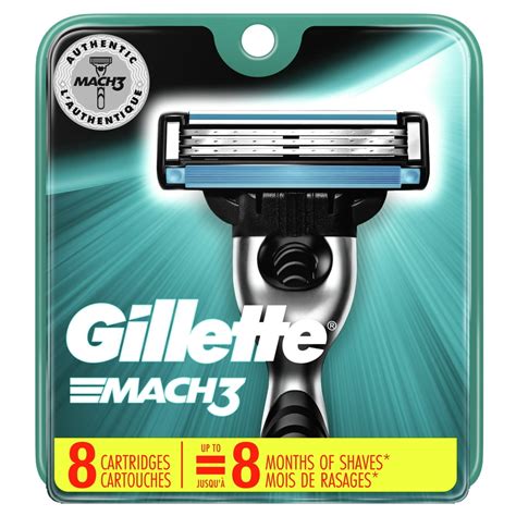 Gillette Mach3 Men's Razor Blades, 8 Blade Refills - Walmart.com ...