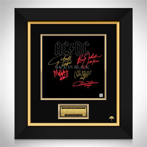 AC/DC - Back in Black Limited Signature Edition LP Cover Custom Frame ...