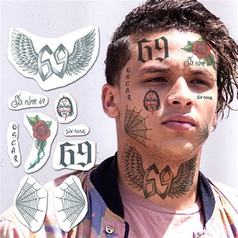 6ix9ine (Face + Neck) Temporary Tattoo Set – TattooIcon