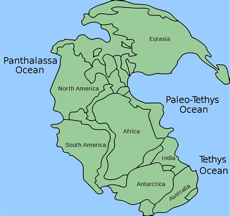 Panthalassa - Wikipedia | Pangaea puzzle, Pangaea, Continental drift