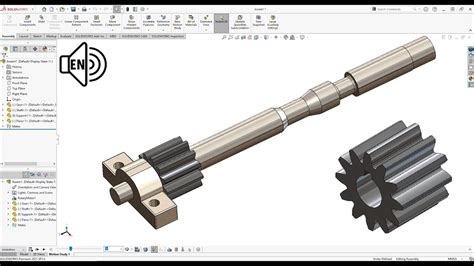 Gear and Shaft Assembly SolidWorks 2021 Tutorial Exercise 10! - YouTube