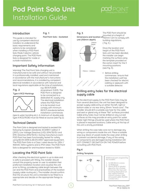 POD POINT SOLO BATTERY CHARGER INSTALLATION MANUAL | ManualsLib