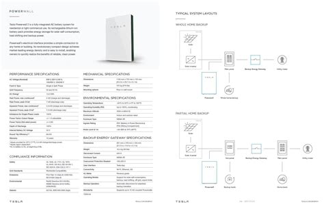 Tesla Powerwall 2.0 Specs - AC | Brilliant Harvest (941) 359-3700